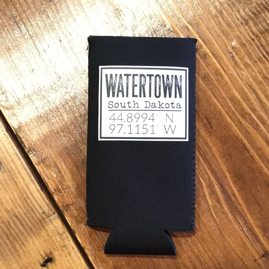LATITUDE & LONGITUDE SLIM KOOZIE