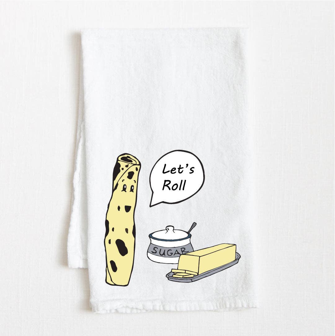 Lefse "Let's Roll" Flour Sack Towel
